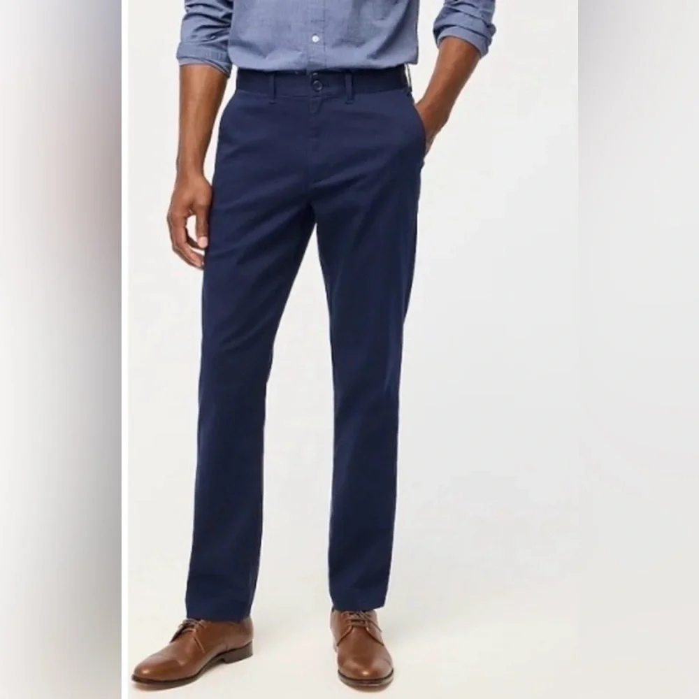 J. Crew Flex Straight Chino Navy Blue Pants Men’s Size 34 X 34